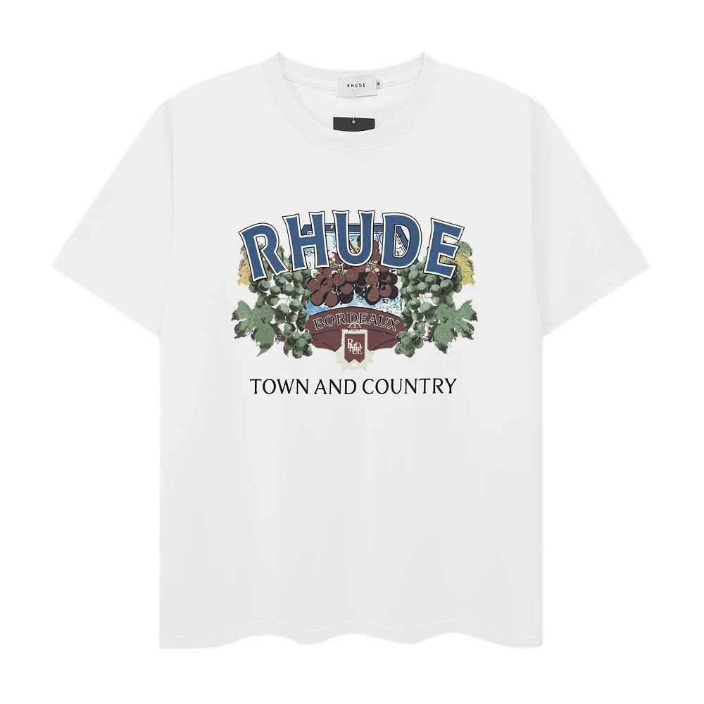 Rhude Town and Country Graphic T-Shirt White - 41