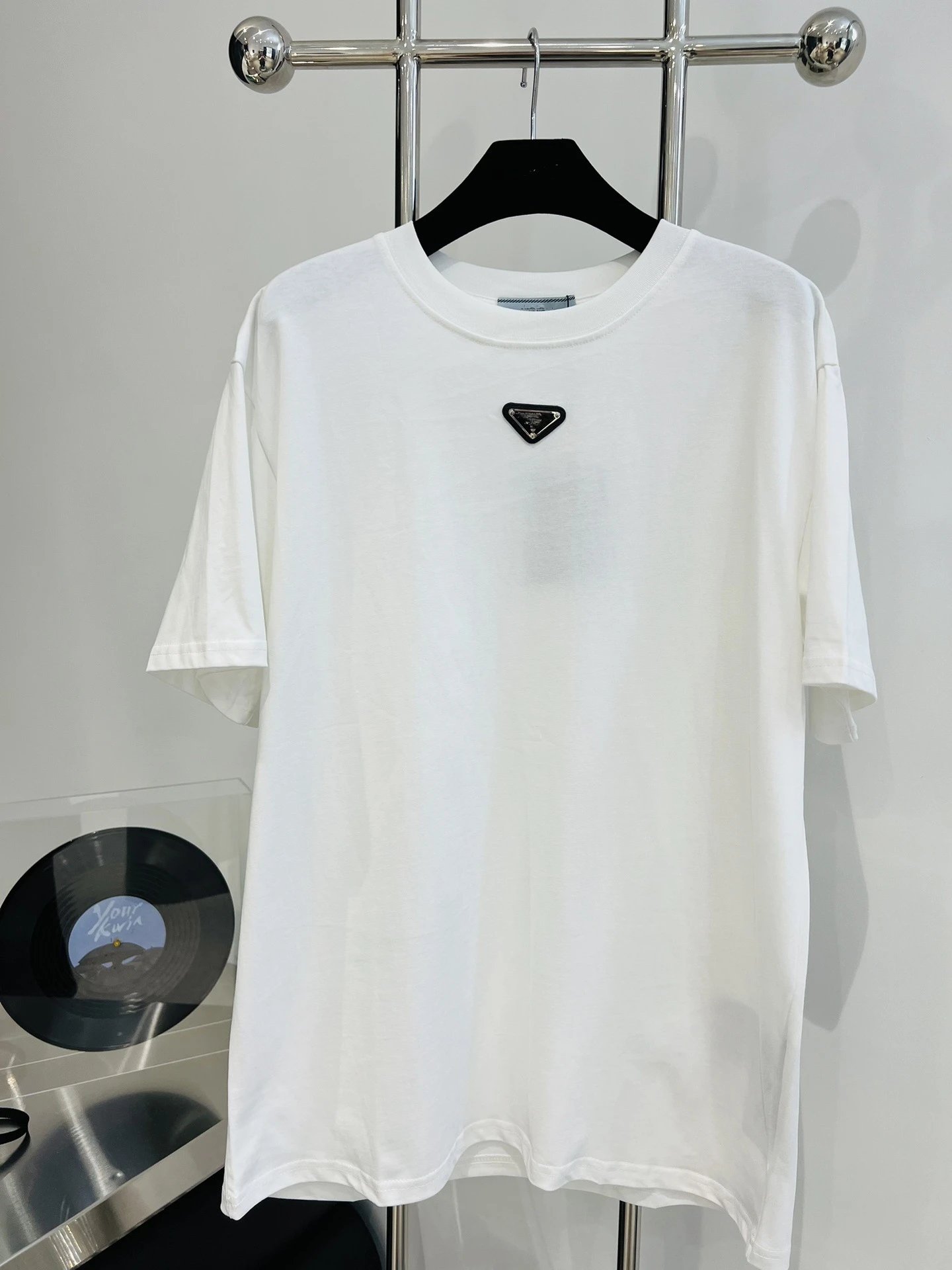 Prada Triangle Logo T-Shirt White T-Shirt - 13