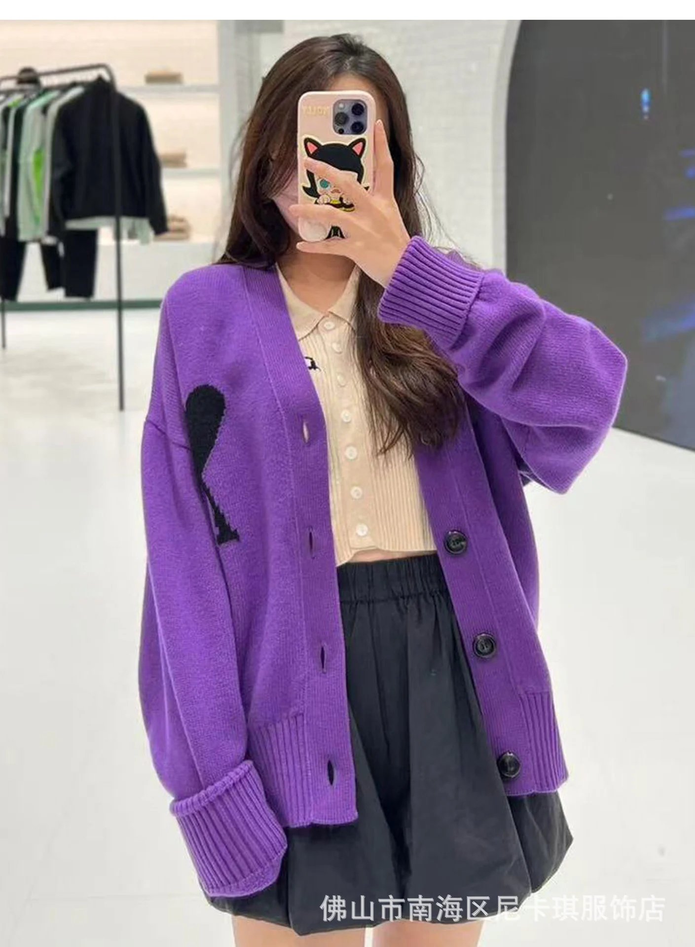 Comme des Garçons Play Heart Logo Black Cardigan Outerwear.cardigan - 18
