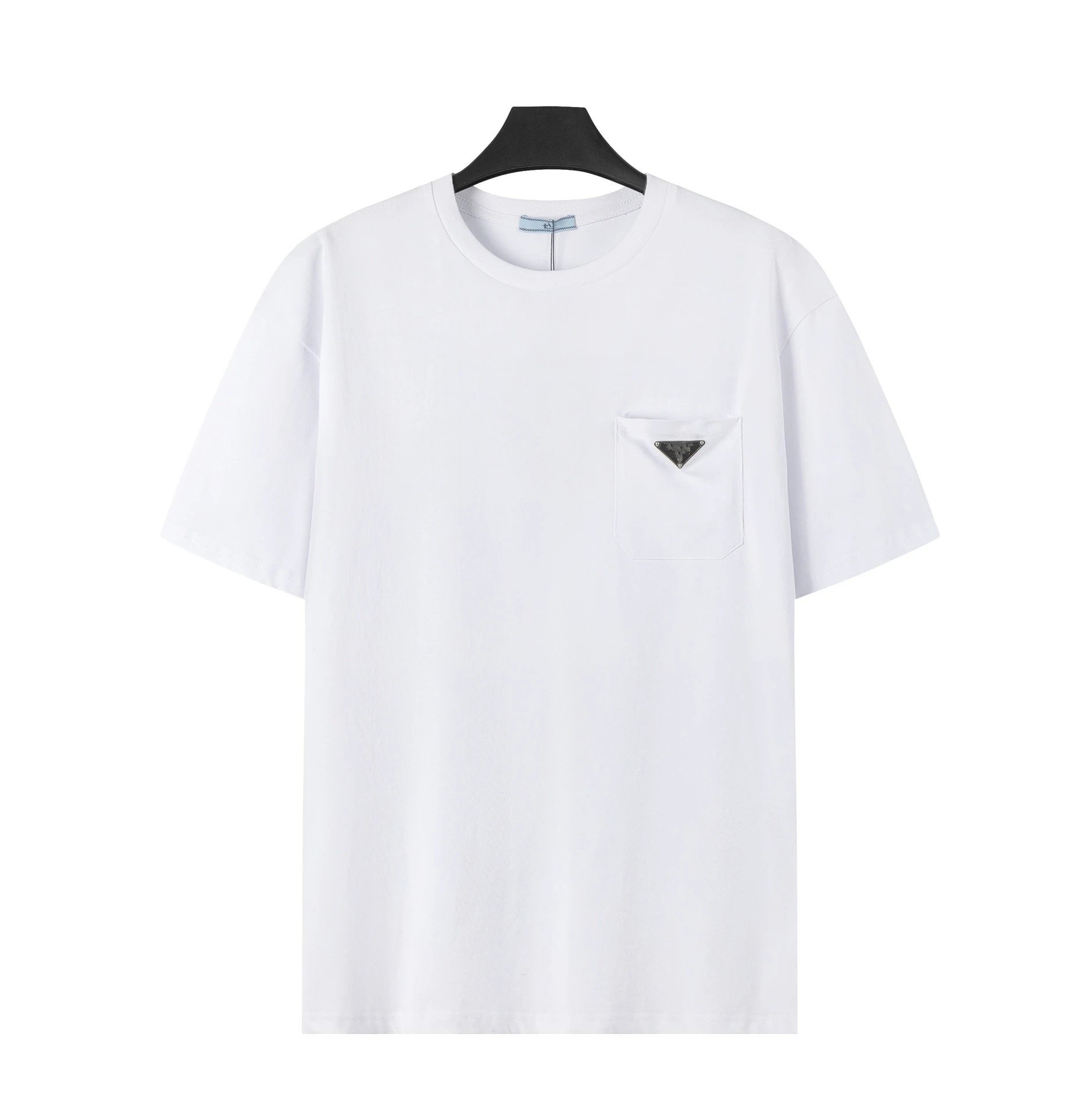 Prada Triangle Logo T-Shirt White T-Shirt - 32