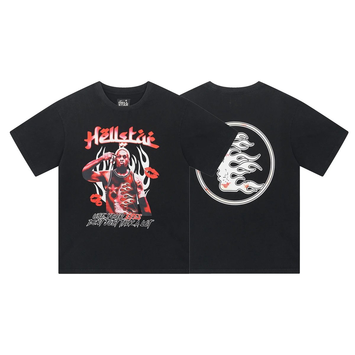 Hellstar V-Neck Performance Tee Beige and Burgundy Jersey - 3
