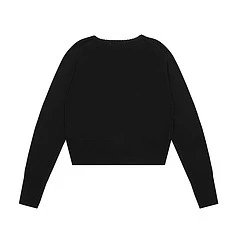 Design Cropped Cardigan Black Knit Cardigan Outerwear.cardigan - 12