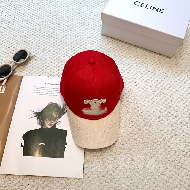 CELINE Hats Embroidered Logo Baseball Cap product detail image 12