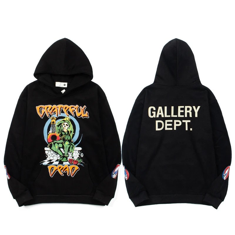Design Grateful Dead x Unknown Artist Hoodie Black Hoodie - 3