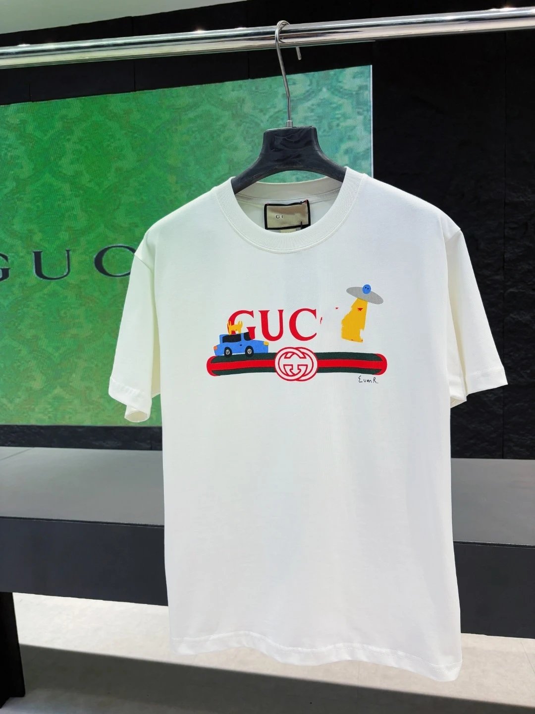 Gucci Crab Print Graphic T-Shirt Off-White - 10