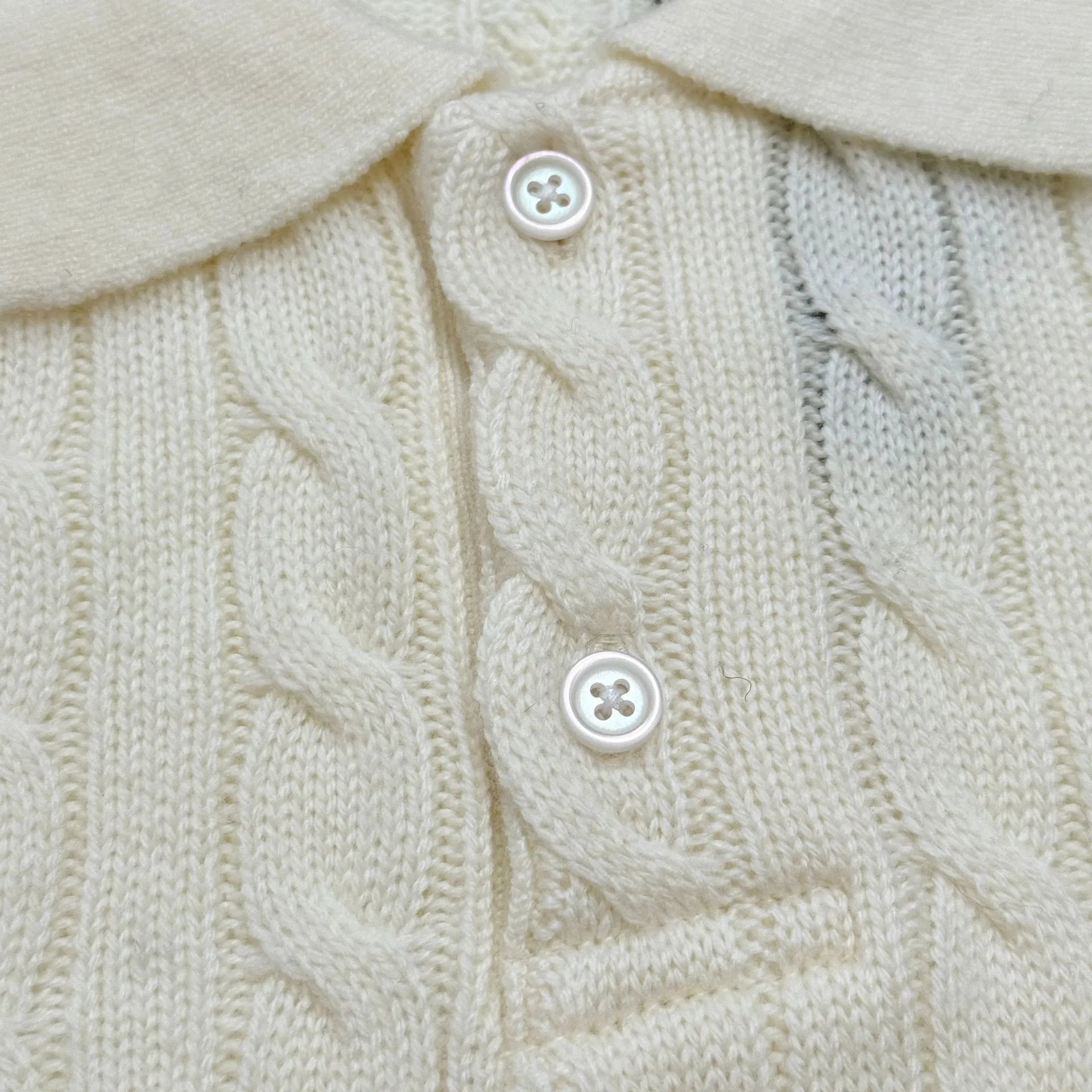 Polo Ralph Lauren Cable Knit Polo Sweater Ivory - 15