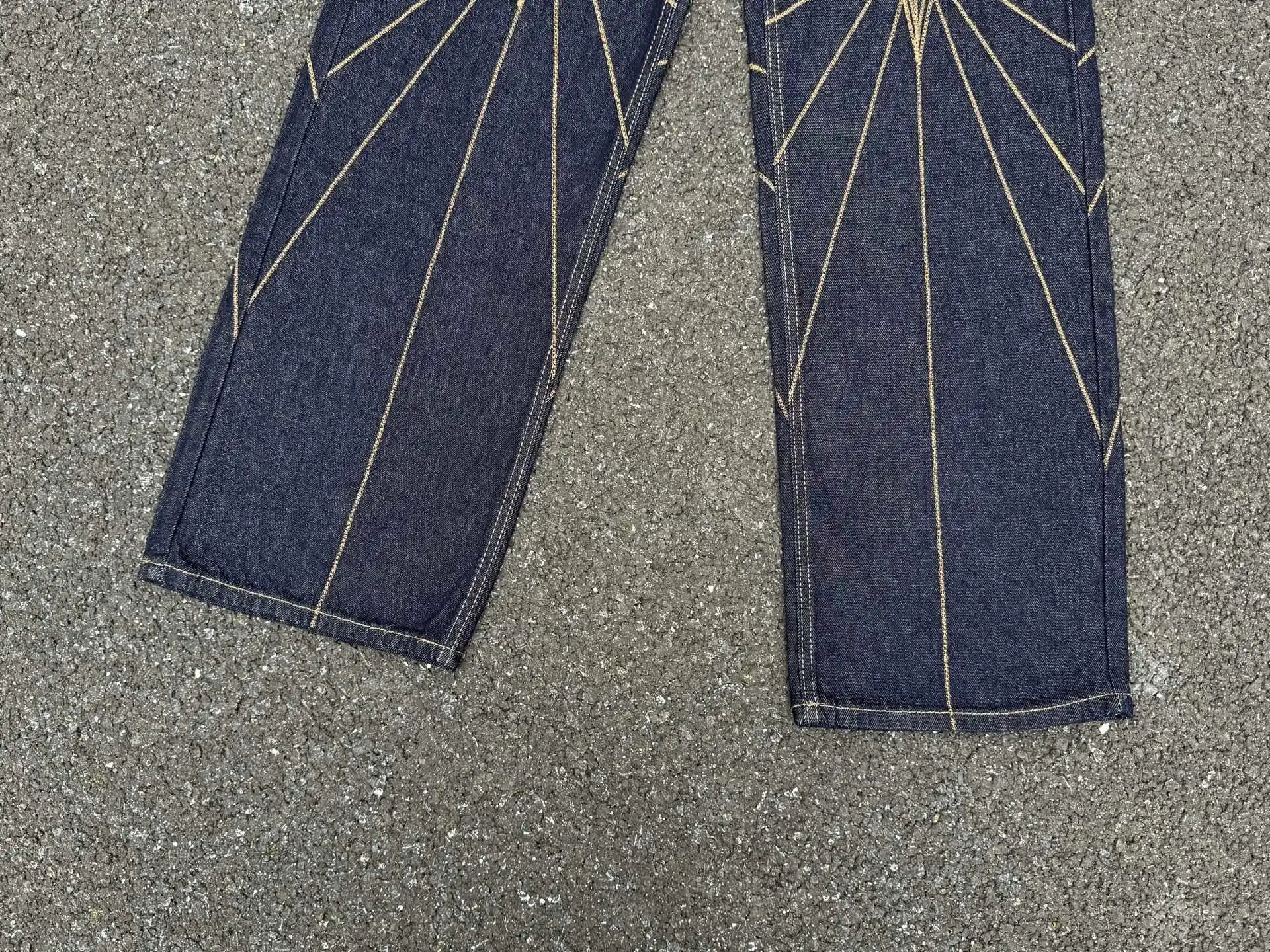 Denim Tears Starburst Embroidered Raw Hem Jeans - 11