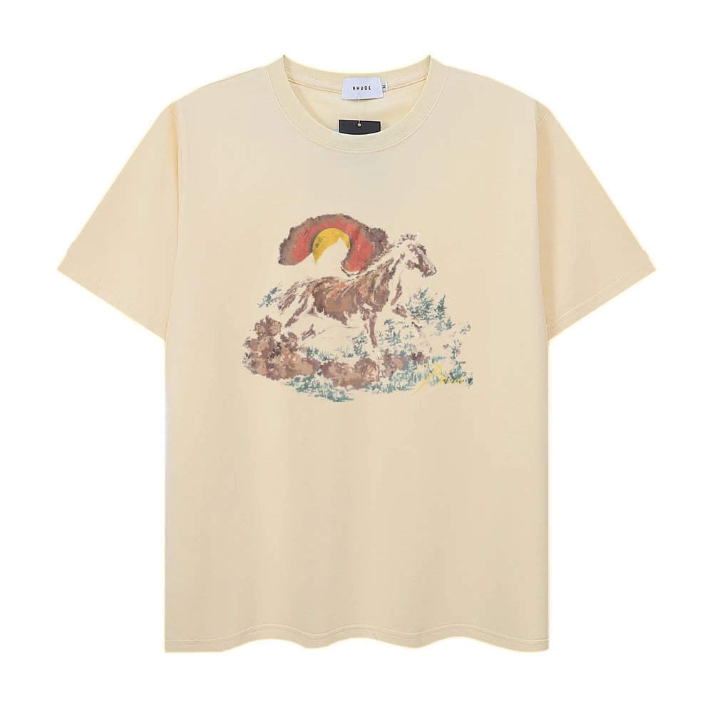 Rhude Town and Country Graphic T-Shirt White - 46