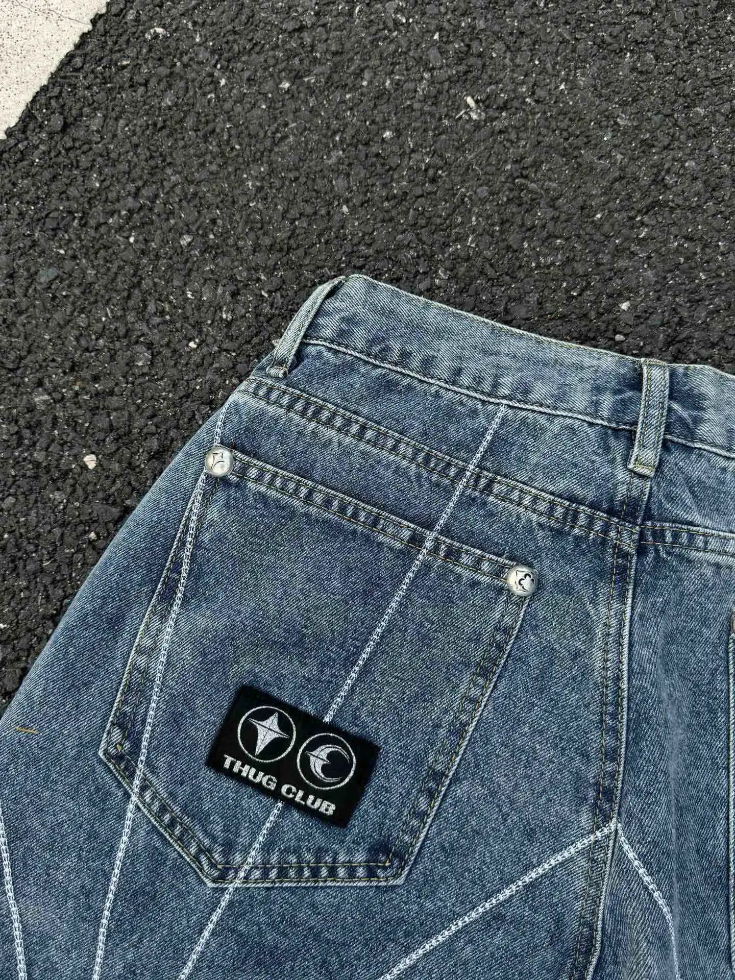 Denim Tears Starburst Embroidered Raw Hem Jeans - 19