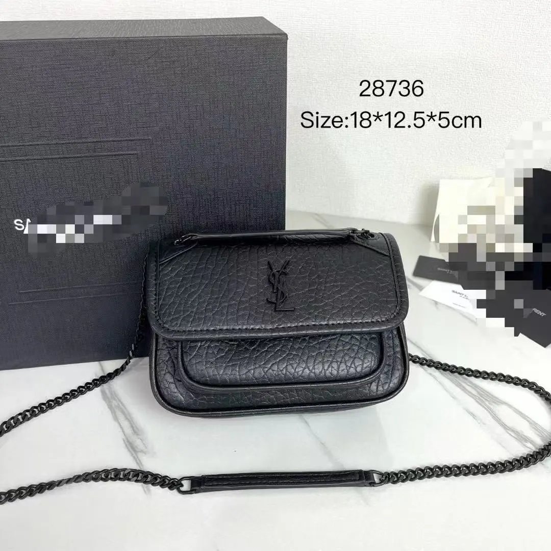 Saint Laurent Toy Loulou Chain Bag Olive Green Leather Shoulder Bag - 4