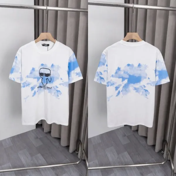 Design Karl Lagerfeld x Cloud Print White T-Shirt T-Shirts - 1