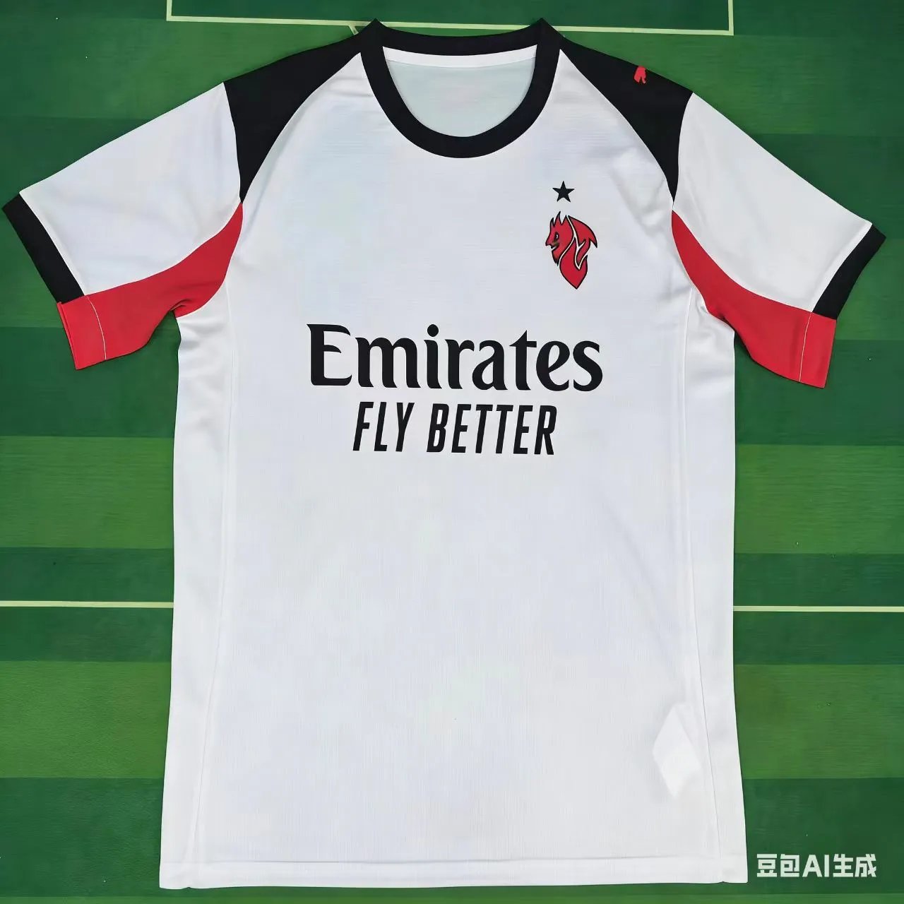 Olympique de Marseille Third Jersey Black and Sky Blue - 4