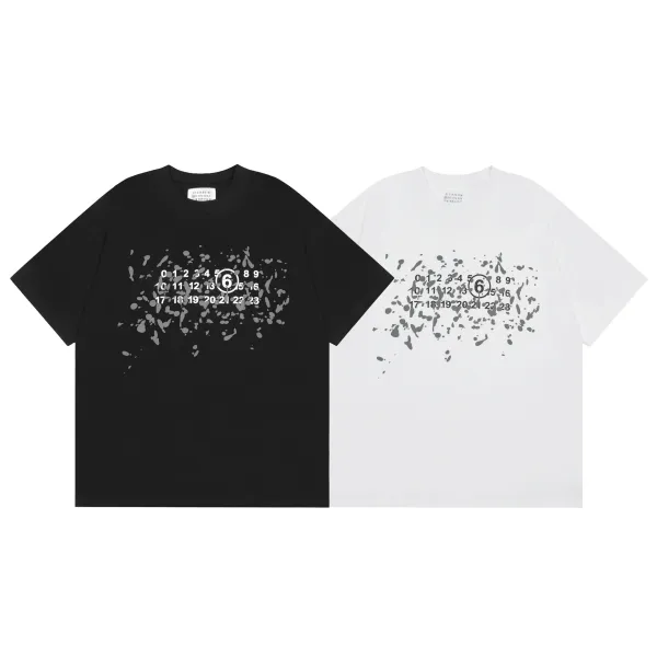 Maison Margiela Calendar Print Oversized T-Shirt Black - 7