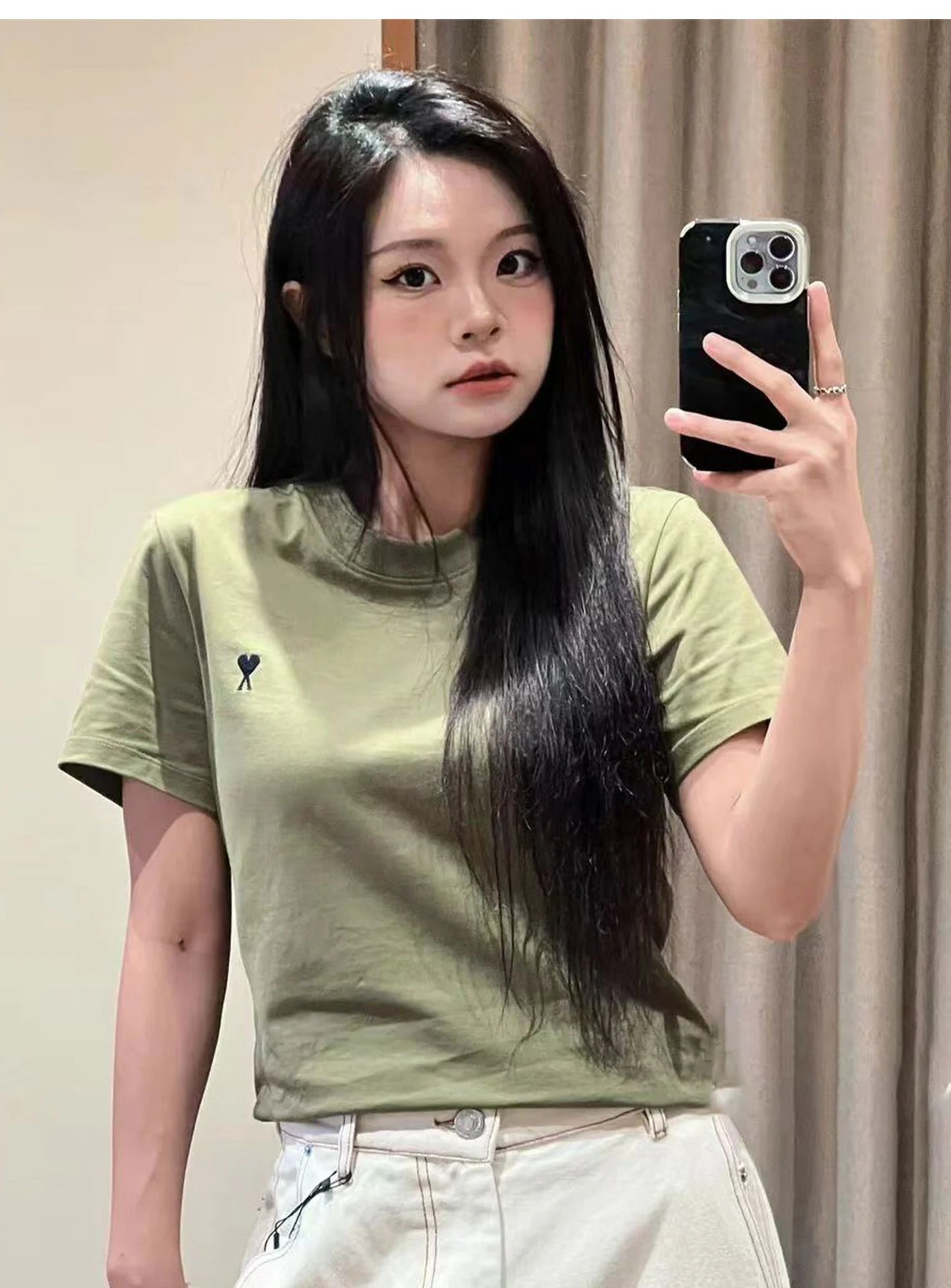 Comme des Garçons Play Heart Logo Brown T-Shirt - 25
