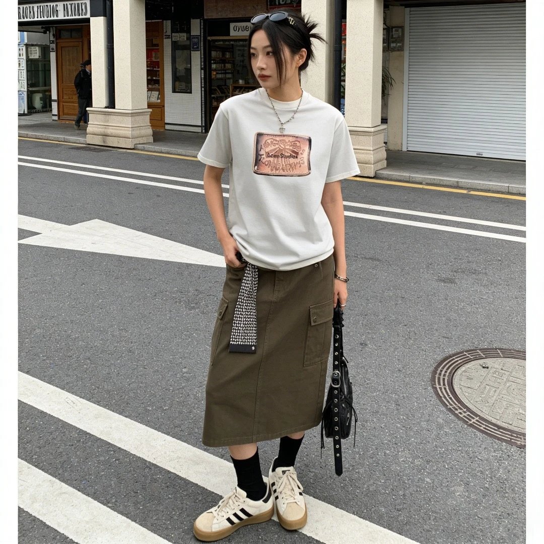 Acne Studios Heart Print White T-Shirt - 17