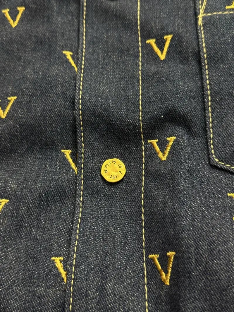 Denim Tears V-Embroidered Denim Jacket Navy - 6
