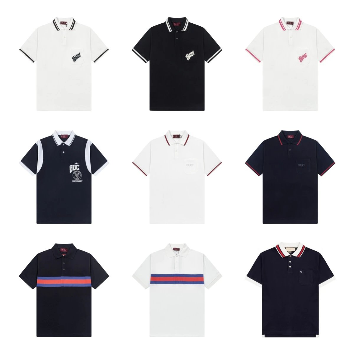 Gucci Web Stripe Polo White Polo Shirt - 7