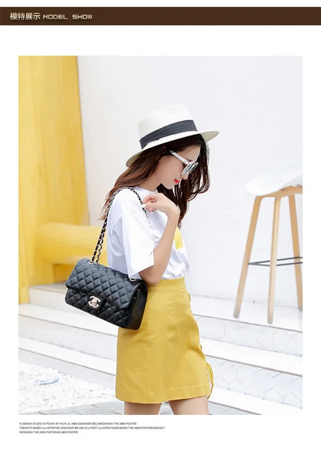 Chanel Shoulder Bags Quilted flap chain bag with interlocking CC turn-lock product detail image 12