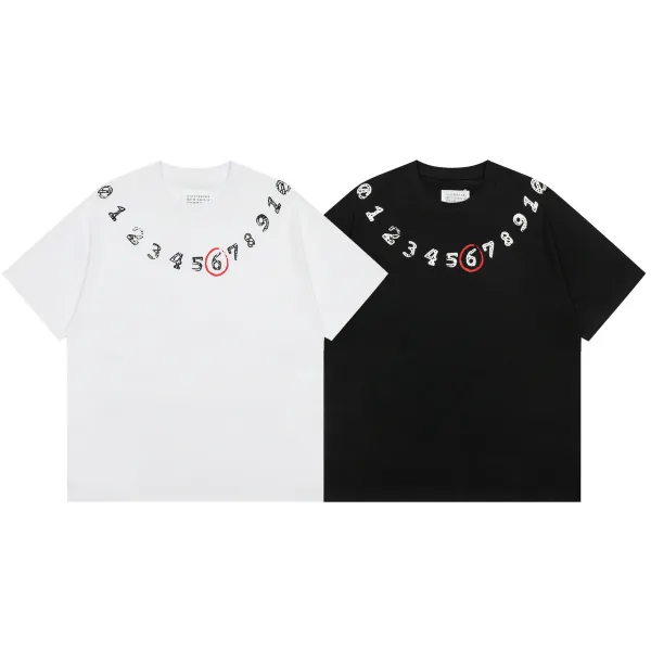Maison Margiela Calendar Print Oversized T-Shirt Black - 12