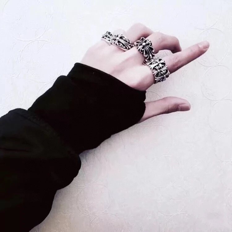 Chrome Hearts Cross Signet Ring Silver Jewelry - 10