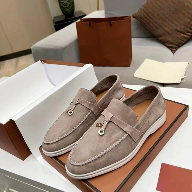 Unbranded Casual Shoes Slip-On Moc-Toe Loafers with Padlock Detail product detail image 3