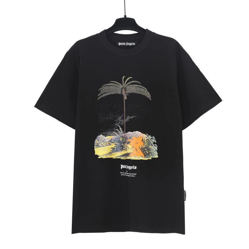 Palm Angels Logo Embroidered White T-Shirt - 10