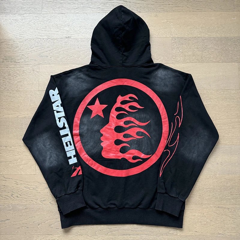Hellstar X-Star Sports Graphic Hoodie Black with Neon Green - 20