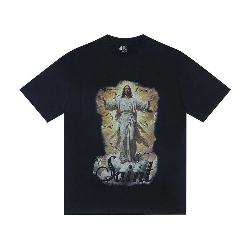 Saint Tears Saint Style Jesus Black T-Shirt - 16