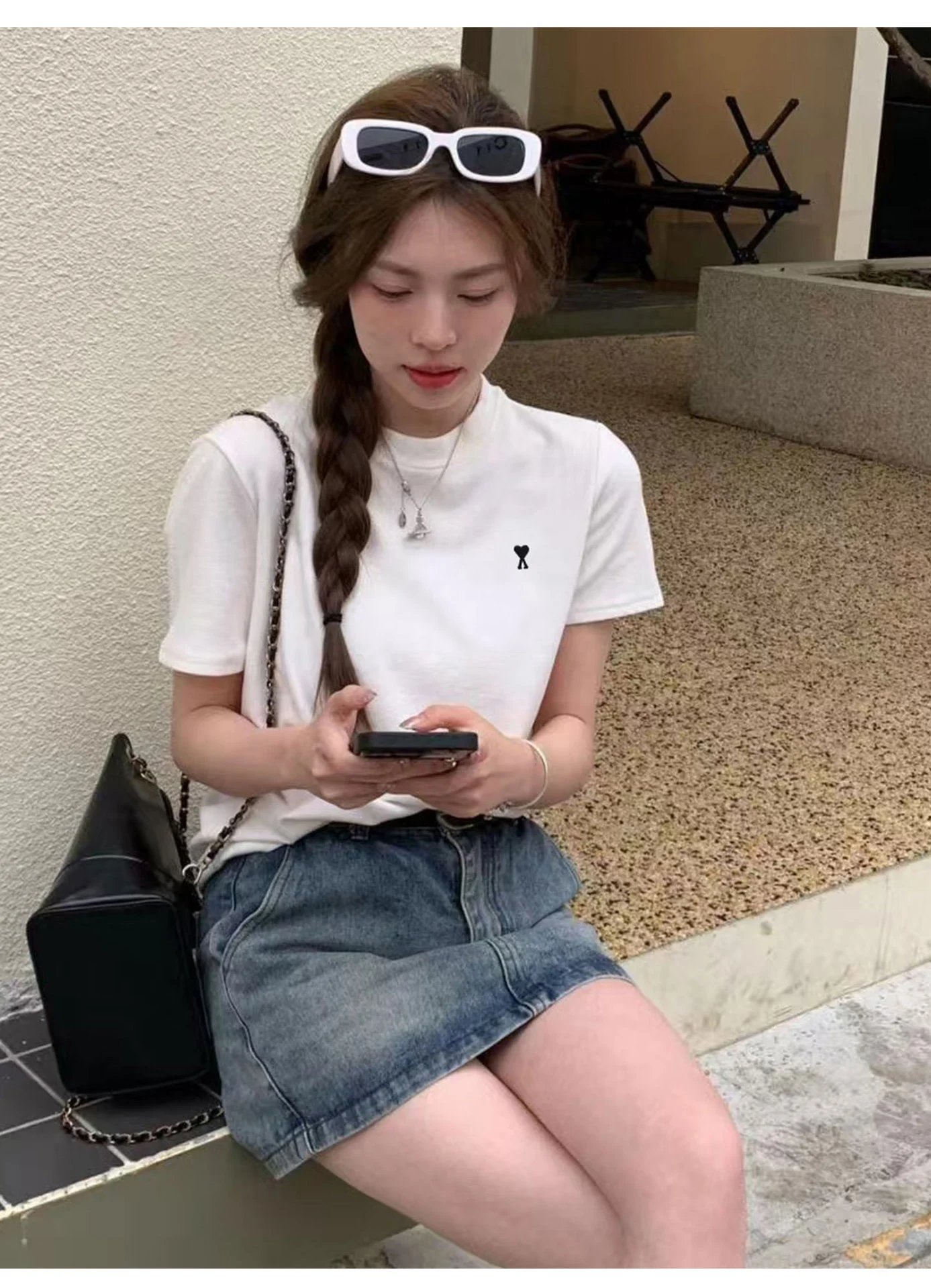 Comme des Garçons Play Heart Logo Brown T-Shirt - 21