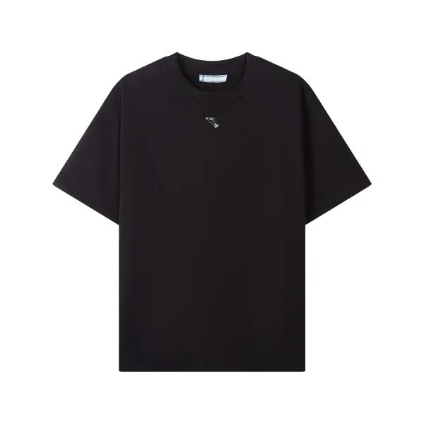 Prada Triangle Logo Black T-Shirt - 18