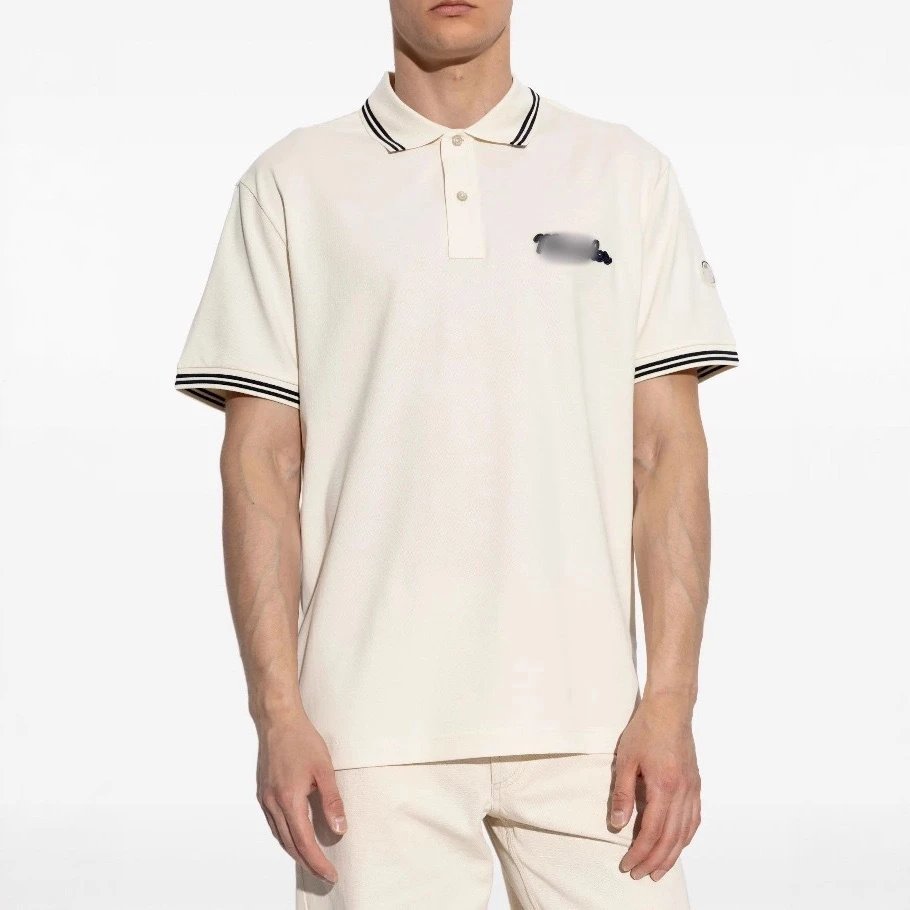 Gucci GG Monogram Black Polo with White Trim Tops Polo - 4