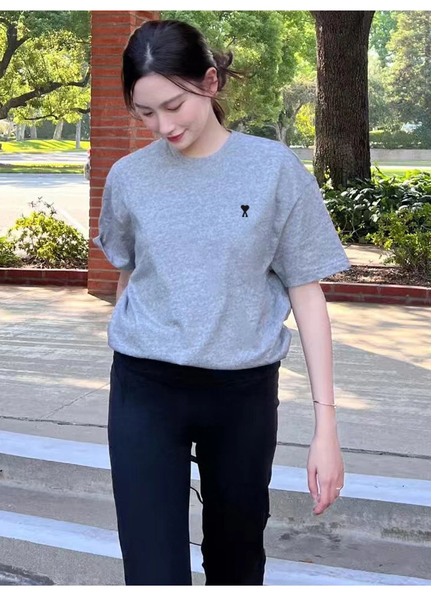 Comme des Garçons Play Heart Logo Brown T-Shirt - 23