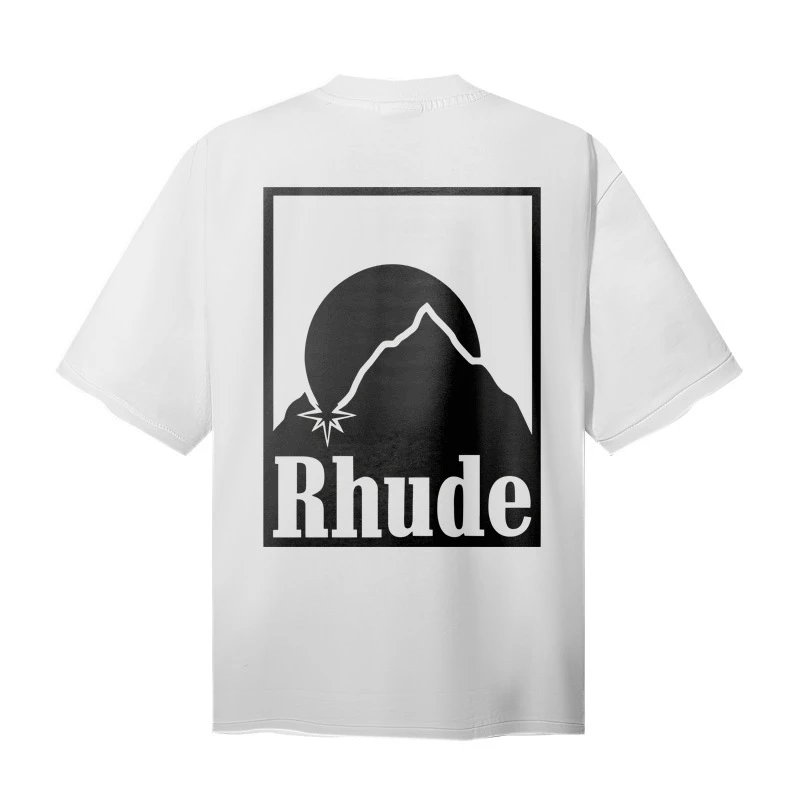 Rhude USA World Champions Graphic T-Shirt Beige - 7