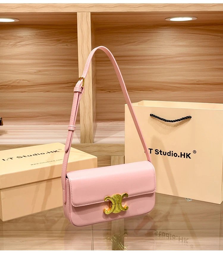 Design I.T Studio NK White Saddle Bag with Gold Hardware Crossbody Bags - 29