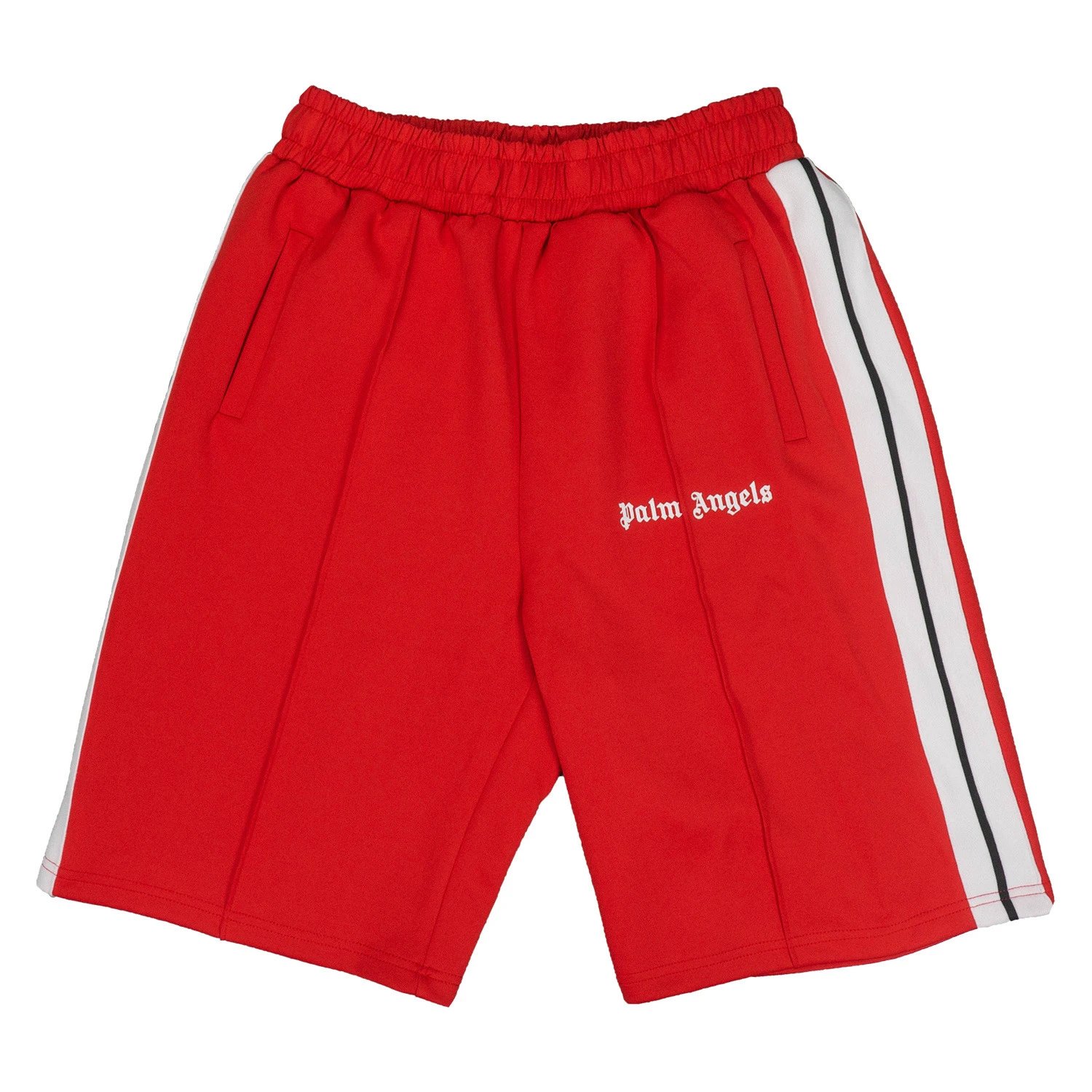 Palm Angels Track Shorts Beige with White and Black Stripes Shorts - 5