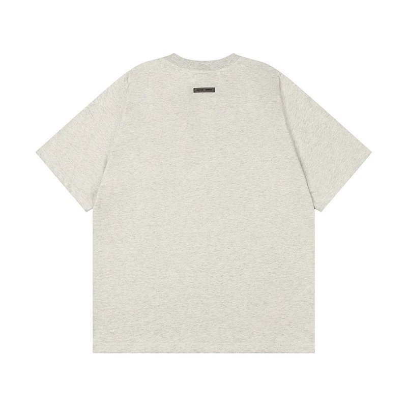 Fear of God Essentials Embossed Logo Heather Gray T-Shirt and Shorts Set - 6