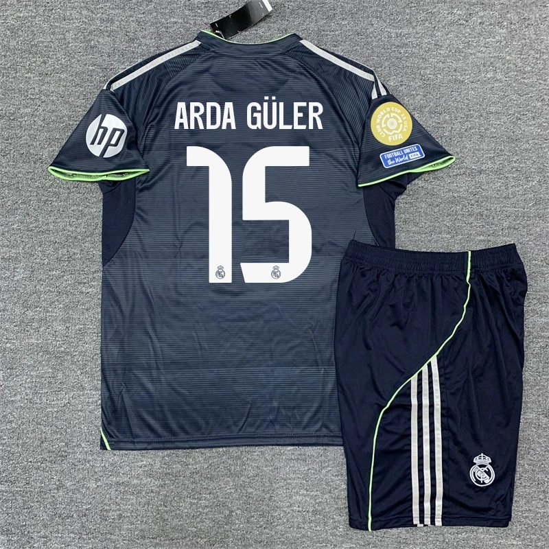 Real Madrid Carvajal #2 Away Kit Navy Green Jersey and Shorts Set - 20