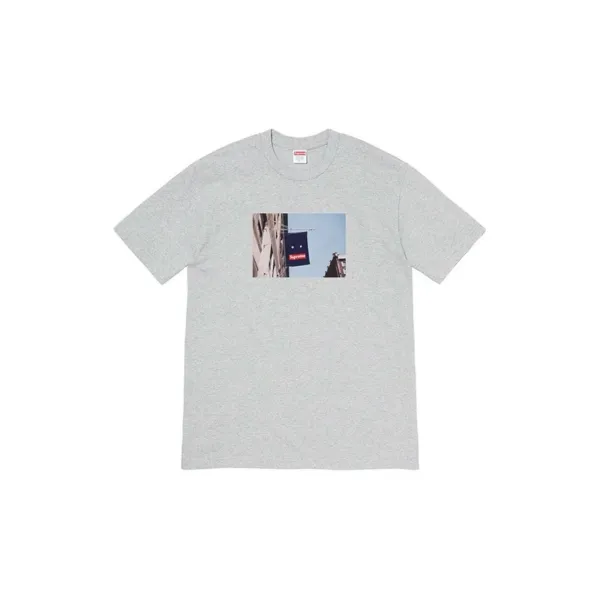 Supreme Flag Photo T-Shirt Gray - 1