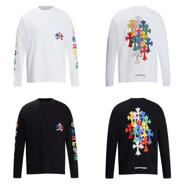 Chrome Hearts Multicolor Cross Cluster Long Sleeve T-Shirt Black - 4