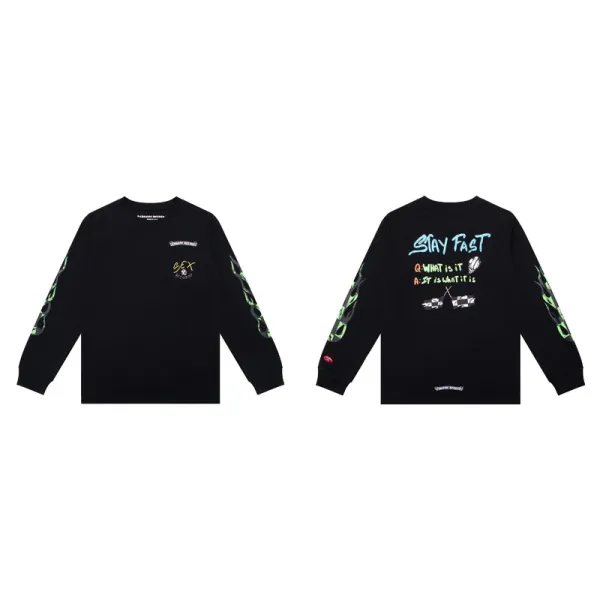Chrome Hearts Multicolor Cross Cluster Long Sleeve T-Shirt Black - 5