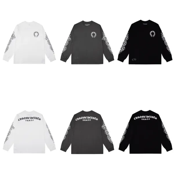 Chrome Hearts Multicolor Cross Cluster Long Sleeve T-Shirt Black - 6