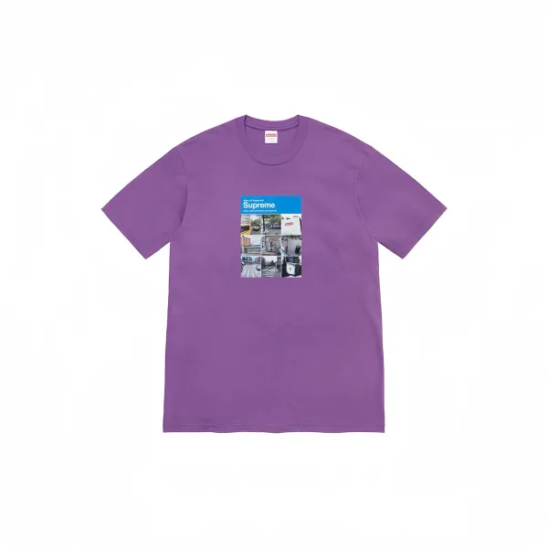 Supreme Select All Images With Supreme T-Shirt Purple - 1