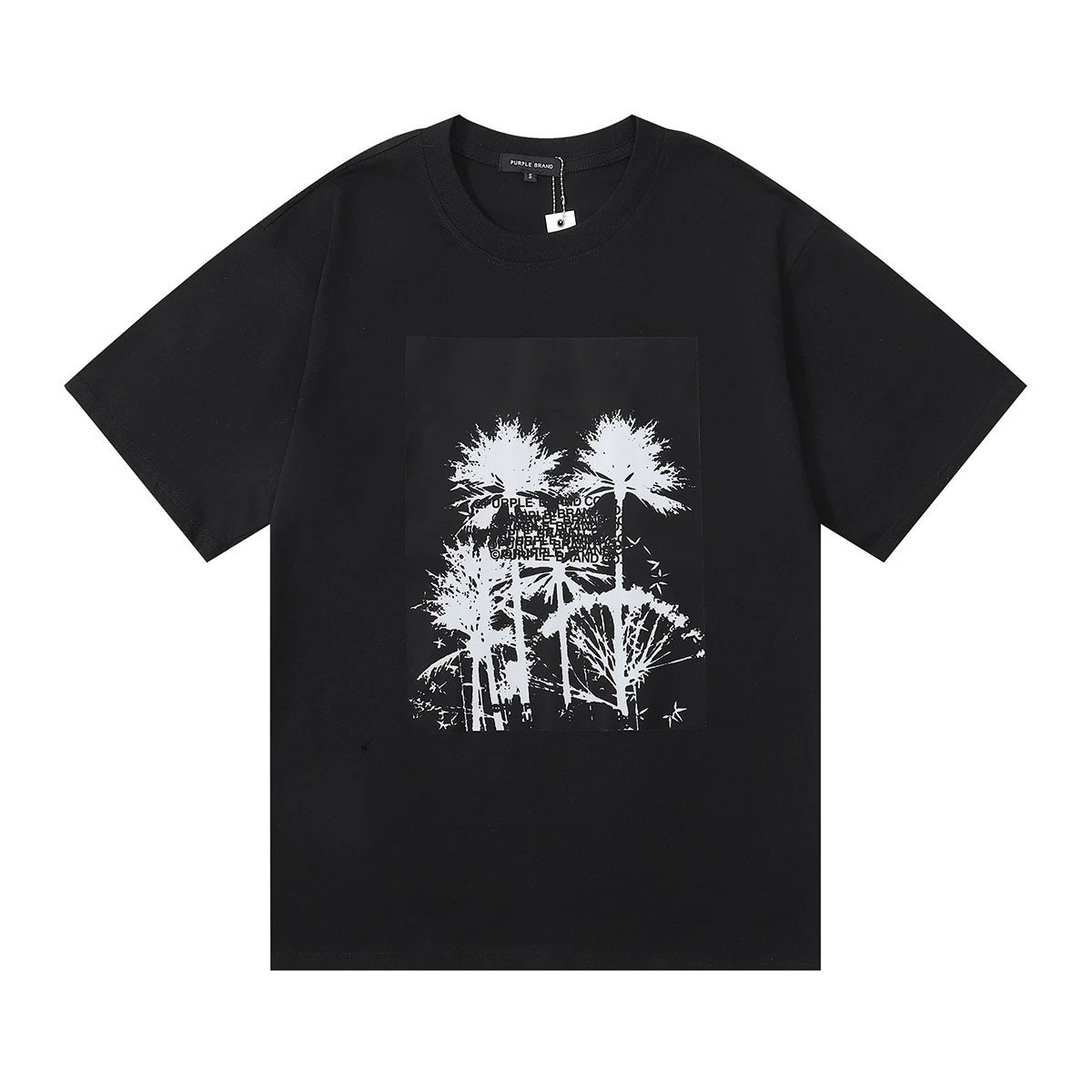 Purple Brand Purple Crowd Print Black T-Shirt - 3