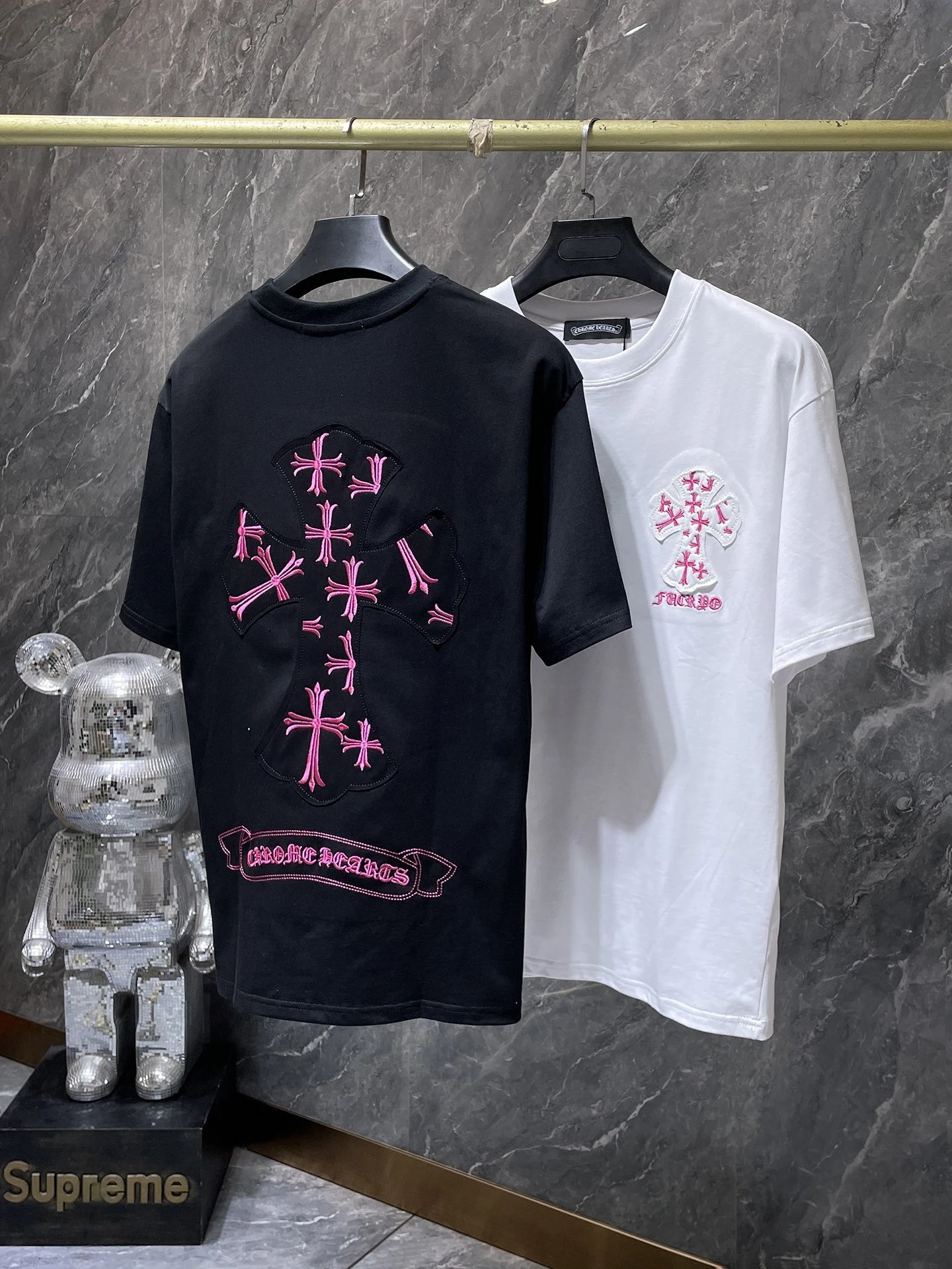 Design St Barth x Unknown Brand Graphic Print Black Oversized T-Shirt T-Shirts - 2