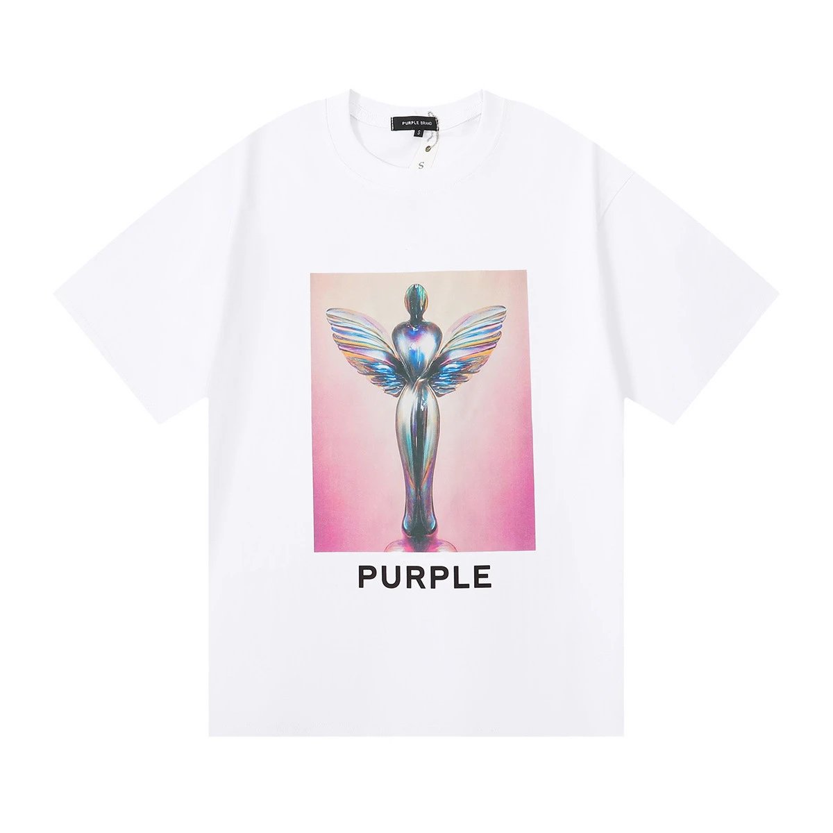 Purple Brand Purple Crowd Print Black T-Shirt - 10