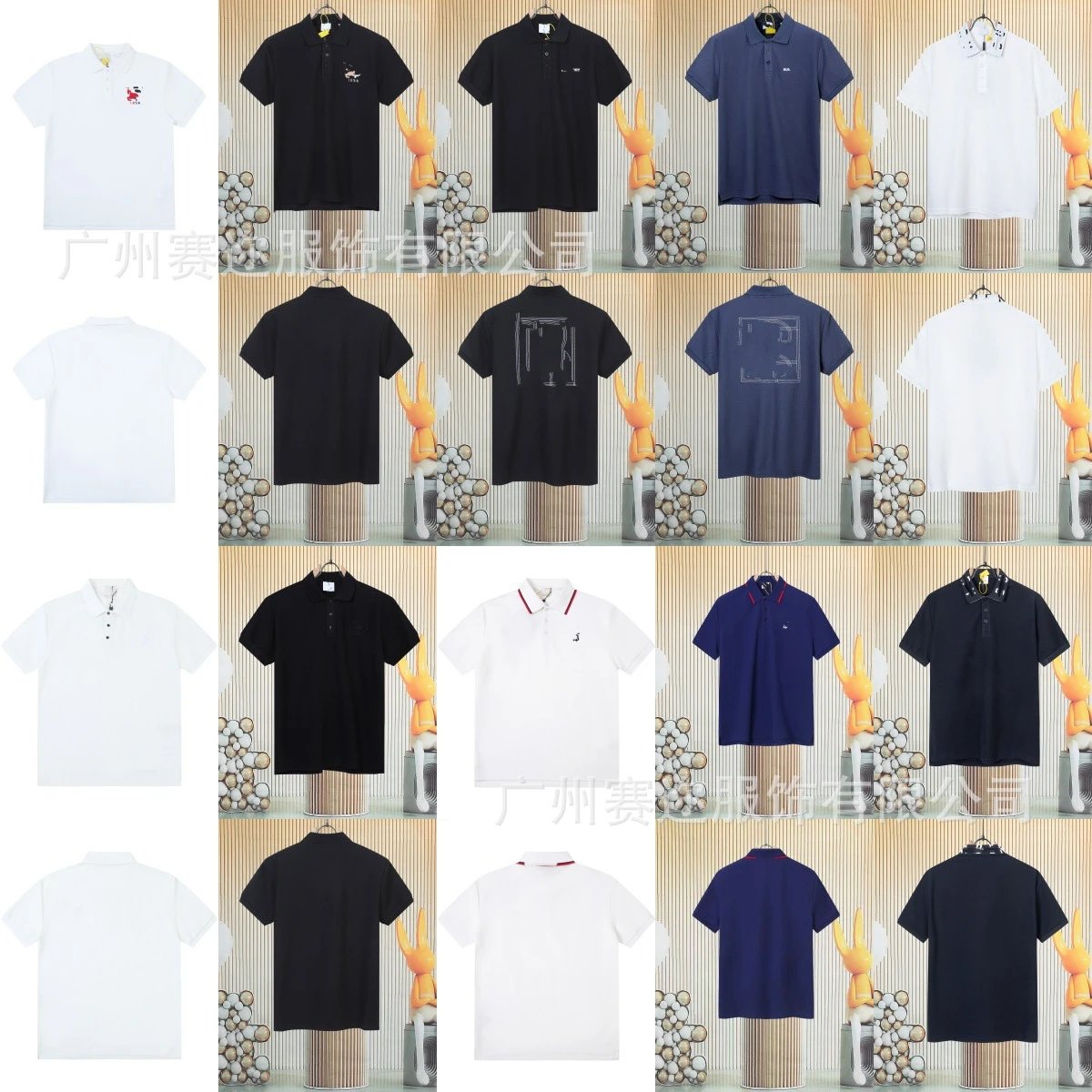 Gucci GG Logo Black Polo Shirt Tops Polo - 3
