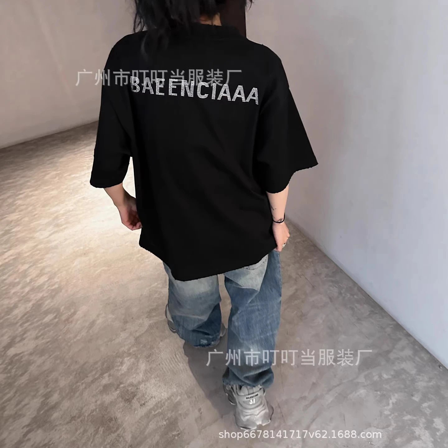 Design Blccnigeo Oversized Graphic T-Shirt Dark Gray T-Shirts - 21