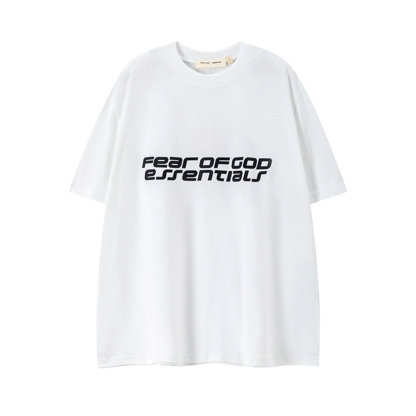 Fear of God Essentials Logo Print Oversized T-Shirt and Shorts Set White - 16