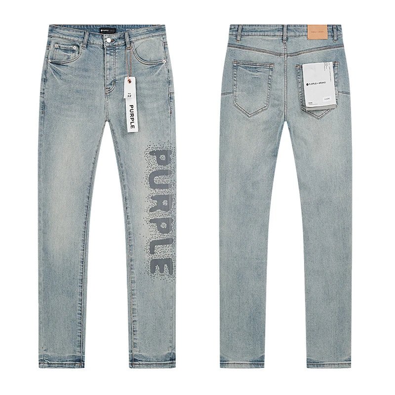 Purple Brand Paint Splatter Distressed White Jeans - 32
