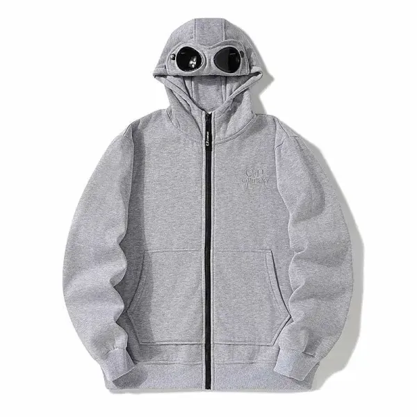 C.P. Company Goggle Hoodie Gray Zip-Up Hoodie - 1